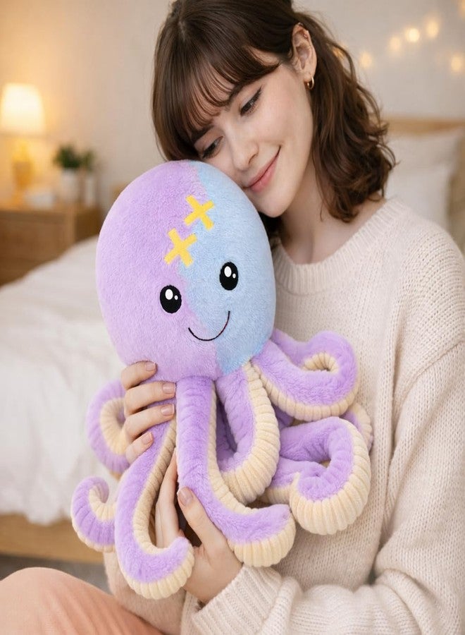 DTR Creation Soft Octopus Plush Toy (40 cm) | Purple & Blue Cute Stuffed Sea Animal | Cuddly Plush for Kids, Girls & Couples | Gift & Home Décor Toy (1 Pc) - Image 2
